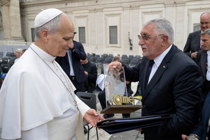 El presidente de CAME llevó al papa León XIV la voz federal de las pymes argentinas